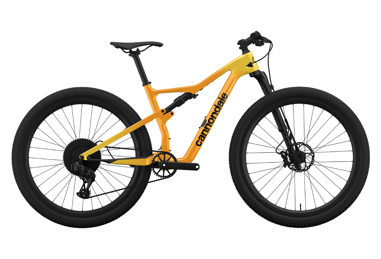 VTT TOUT-SUSPENDU CANNONDALE SCALPEL CARBON 2 29'' SHIMANO XT 12V JAUNE MANGO