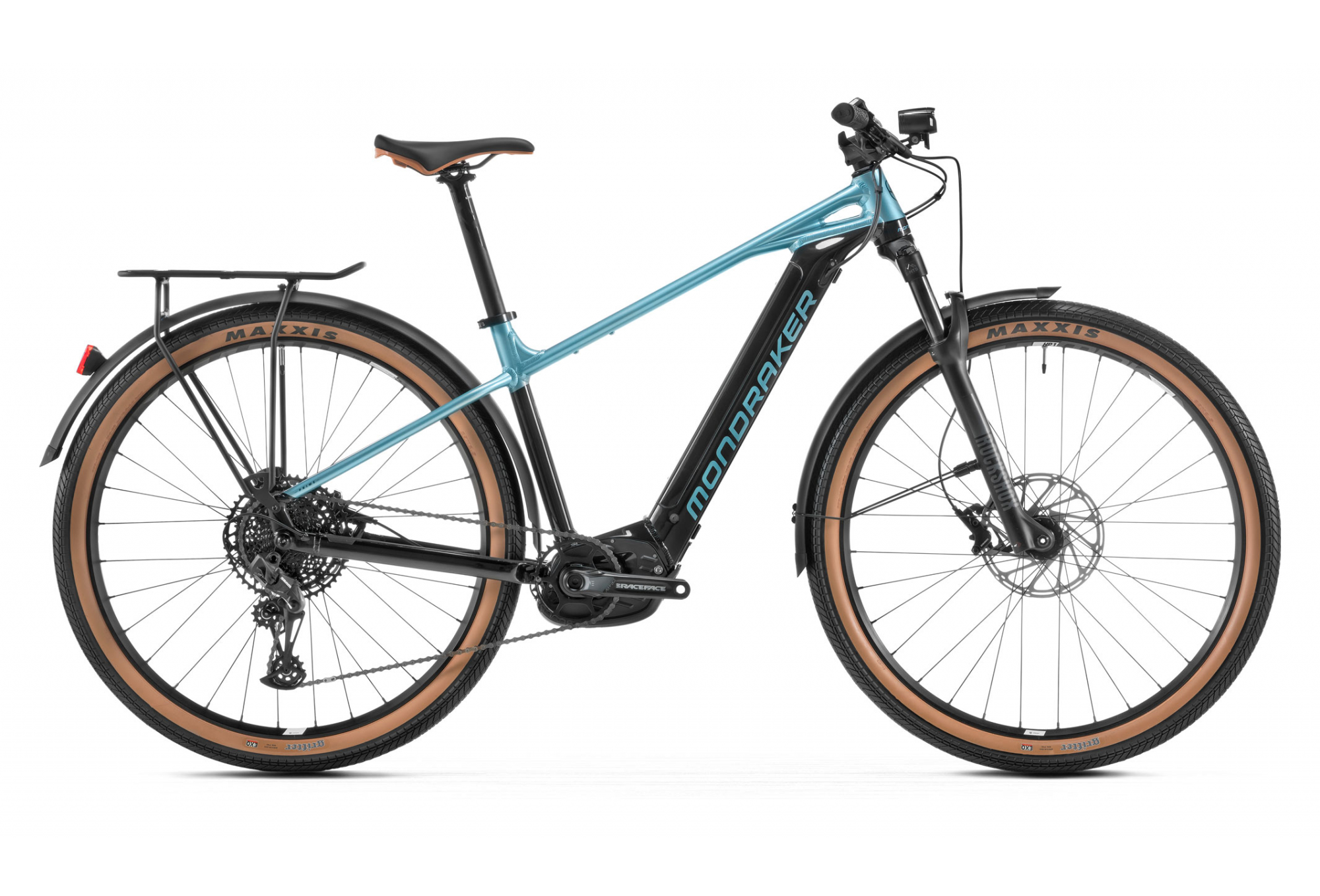 VTC ÉLECTRIQUE MONDRAKER PRIME X SPE SRAM SX EAGLE 12V 625 WH 29'' NOIR TURQUOISE 2022