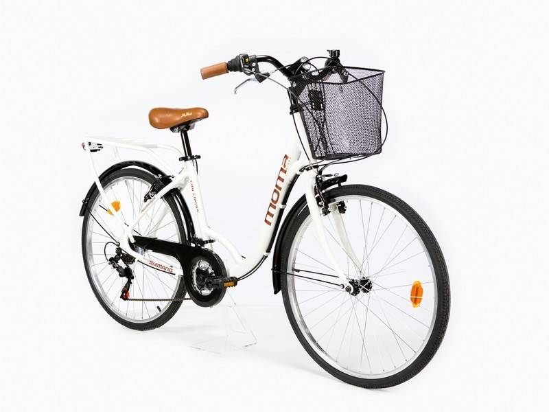 VÉLO DE VILLE MOMA BIKES CITY CLASSIC 26'' SHIMANO 18V BLANC