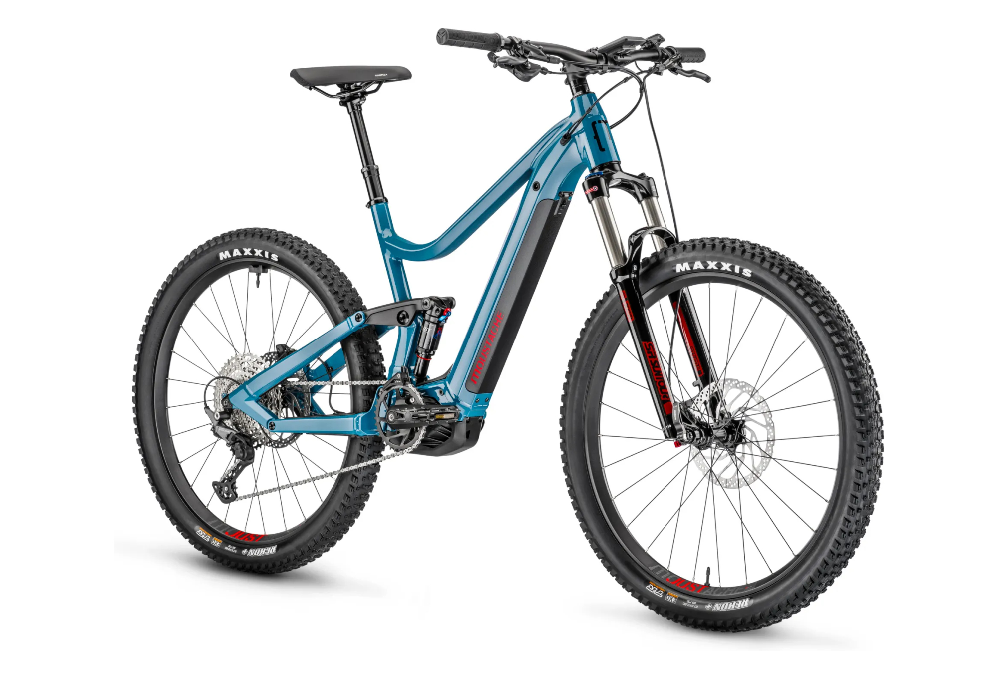 VTT ÉLECTRIQUE TOUT-SUSPENDU MOUSTACHE BIKES SAMEDI 27 WIDE 3 SMART SYSTEM SHIMANO DEORE 11V 625 WH 27.5'' BLEU PÉTROLE 2023